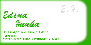 edina hunka business card